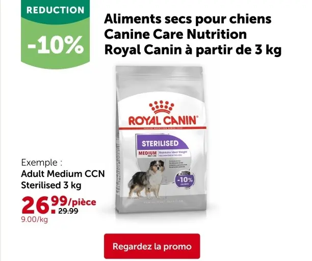 Offre: Aliments secs pour chiens Canine Care Nutrition