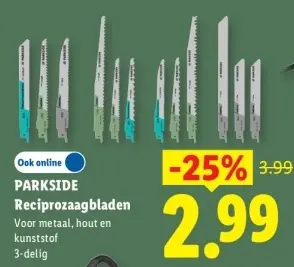 Aanbieding: Reciprozaagbladen
