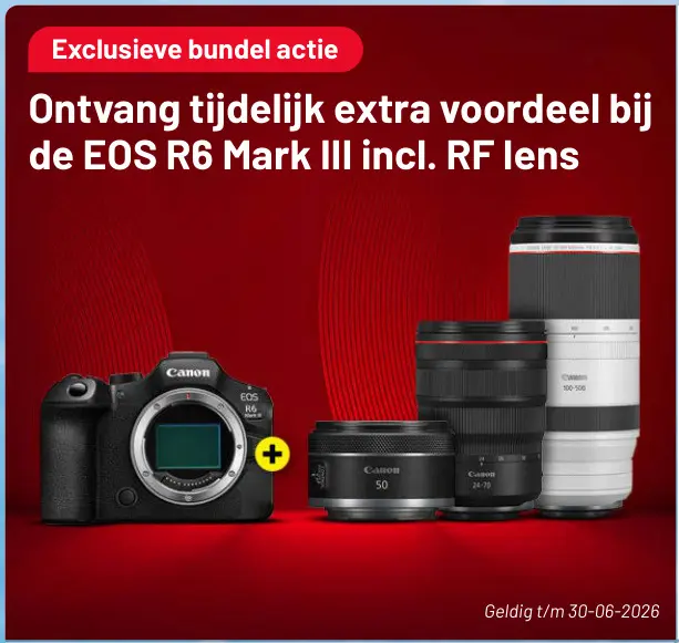 Promotie: EOS R6 Mark III incl. RF lens