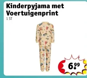 Aanbieding: Kinderpyjama met Voertuigenprint