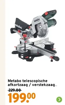 Aanbieding: Metabo telescopische afkortzaag / verstekzaag
