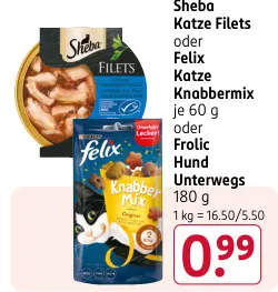 Aanbieding: Katze Filets oder Katze Knabbermix oder Hund 