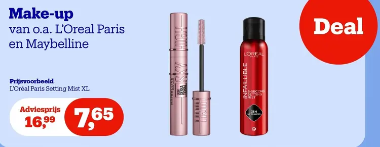 Aanbieding: Make-up van o.a. L'Oreal Paris en Maybelline
