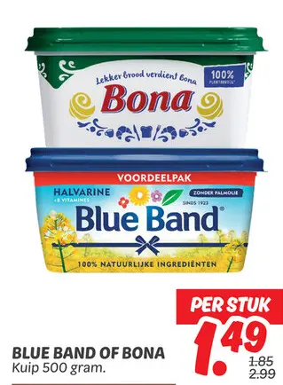 Aanbieding: Blue band of Bona