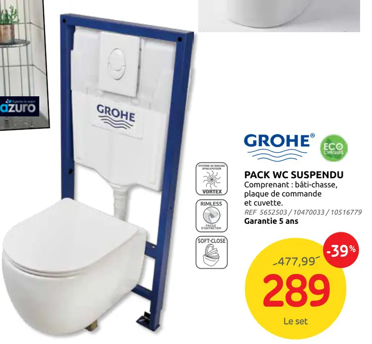 Offre: Pack wc suspendu