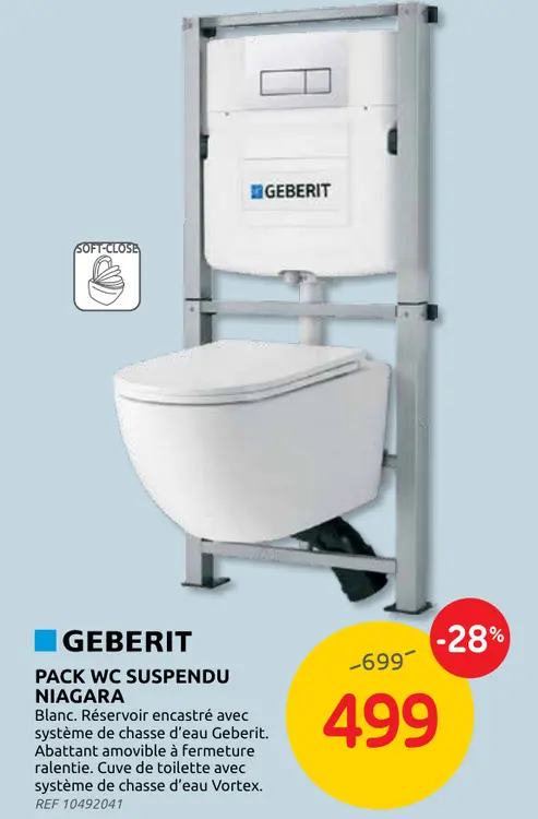 Offre: Pack wc suspendu niagara