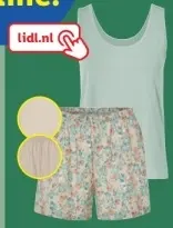 Aanbieding: Korte linnen dames pyjama