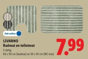 Aanbieding: Badmat en toiletmat