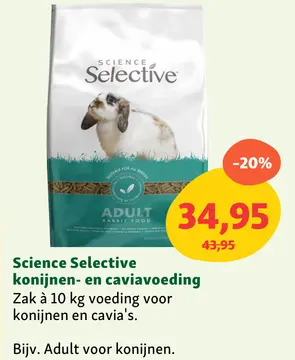 Aanbieding: Science Selective konijnen- en caviavoeding