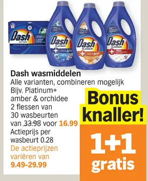 Aanbieding: Dash wasmiddelen