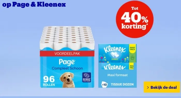 Aanbieding: Page & Kleenex