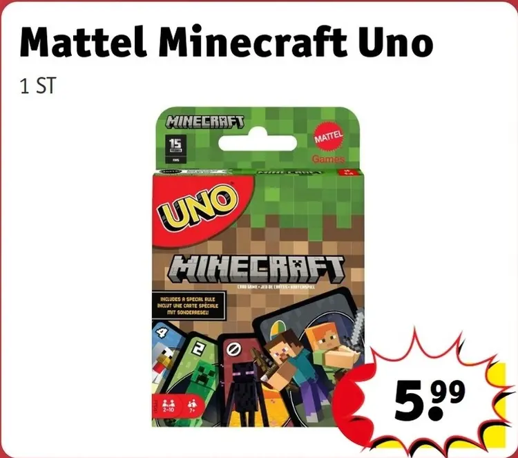 Aanbieding: Minecraft Uno