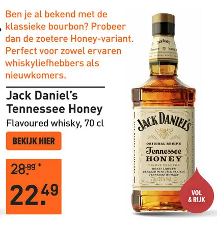 Aanbieding: Jack Daniel's Tennessee Honey