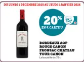Offre: Bordeaux aop rouge canon fronsac chateau TOUR