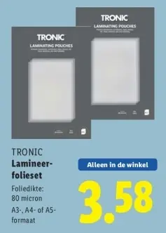 Aanbieding: TRONIC Lamineer-folieset