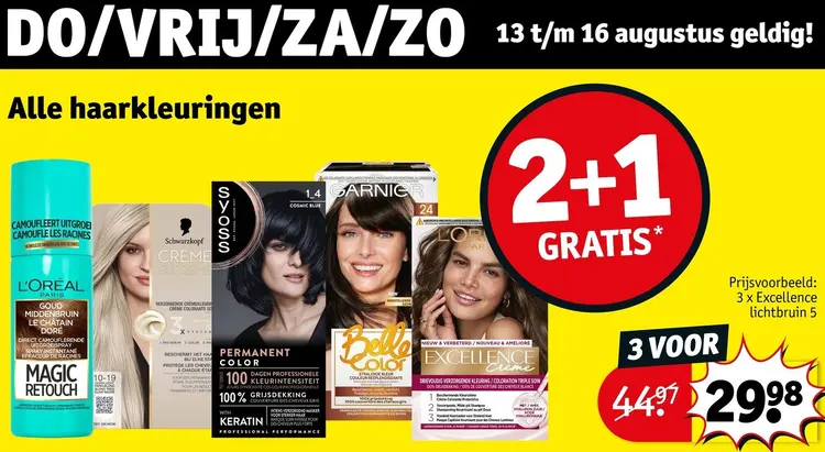 Promotie: Alle haarkleuringen