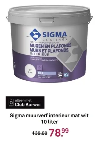 Aanbieding: Sigma muurverf interieur mat wit
