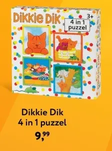 Aanbieding: Dikkie Dik 4 in 1 puzzel