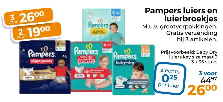 Aanbieding: Luiers en luierbroekjes