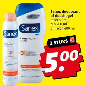 Aanbieding: Sanex deodorant of douchegel