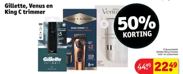 Aanbieding: Gillette, Venus en King C trimmer