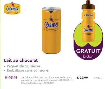 Offre: Lait au chocolat