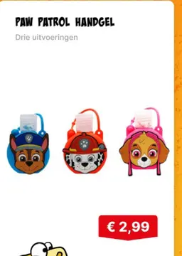 Aanbieding: Paw patrol handgel