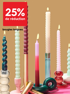 Offre: bougies longues