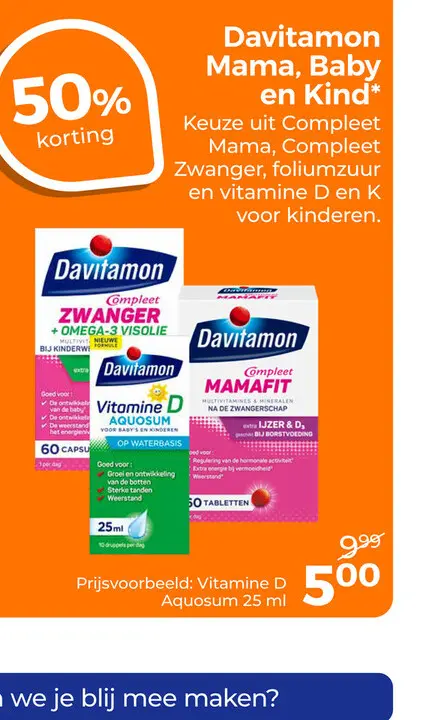 Aanbieding: Davitamon Mama, Baby en Kind