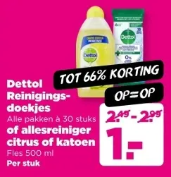Aanbieding: Reinigingsdoekjes of allesreiniger citrus of katoen