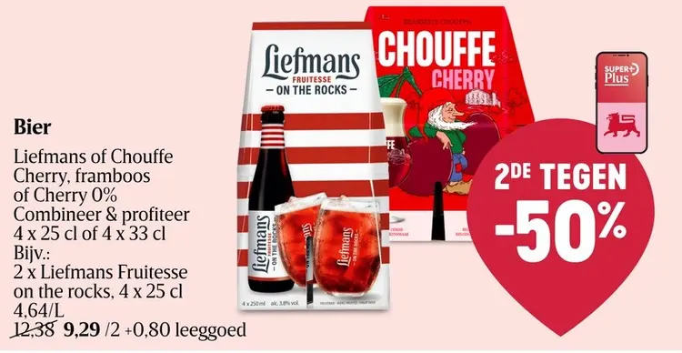 Promotie: Liefmans of Chouffe Cherry, framboos of Cherr