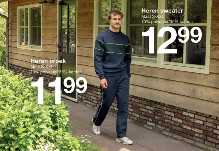 Promotie: Heren broek Heren sweater