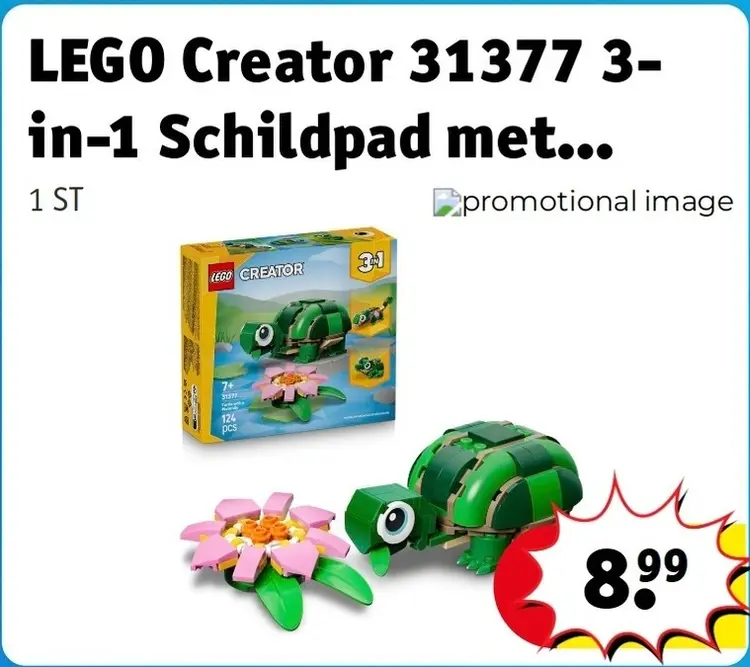 Aanbieding: Creator 31377 3-in-1 Schildpad met...