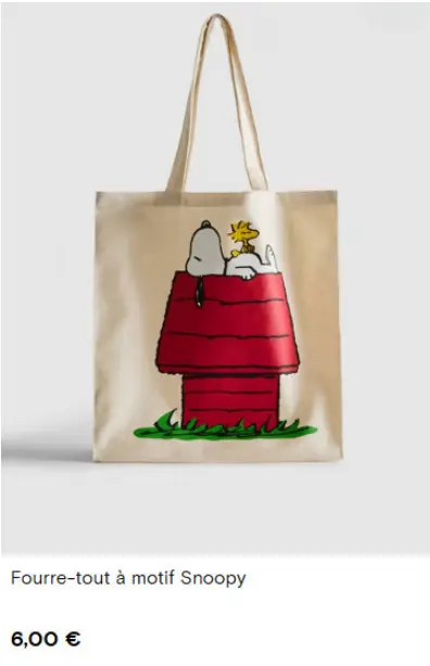 Offre: Primark Fourre-tout à motif Snoopy