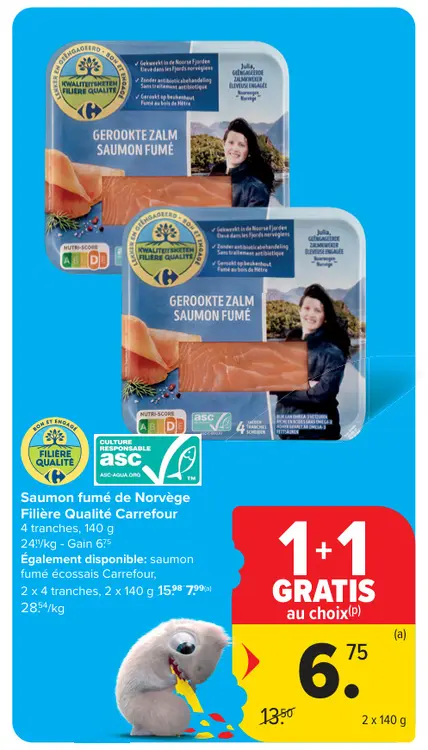 Offre: Saumon fumé de Norvège Filière Qualité