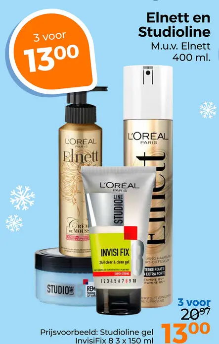 Aanbieding: Elnett en Studioline