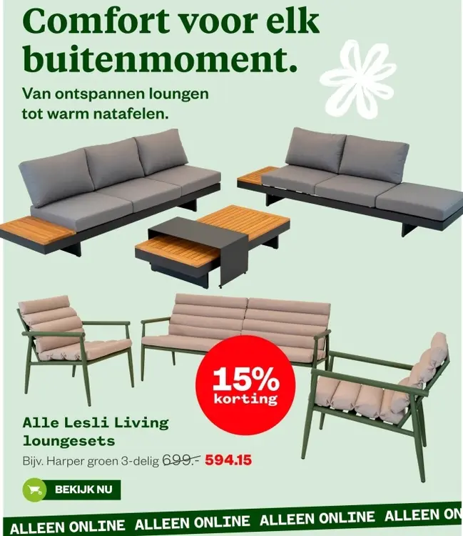 Aanbieding: Lesli Living loungesets