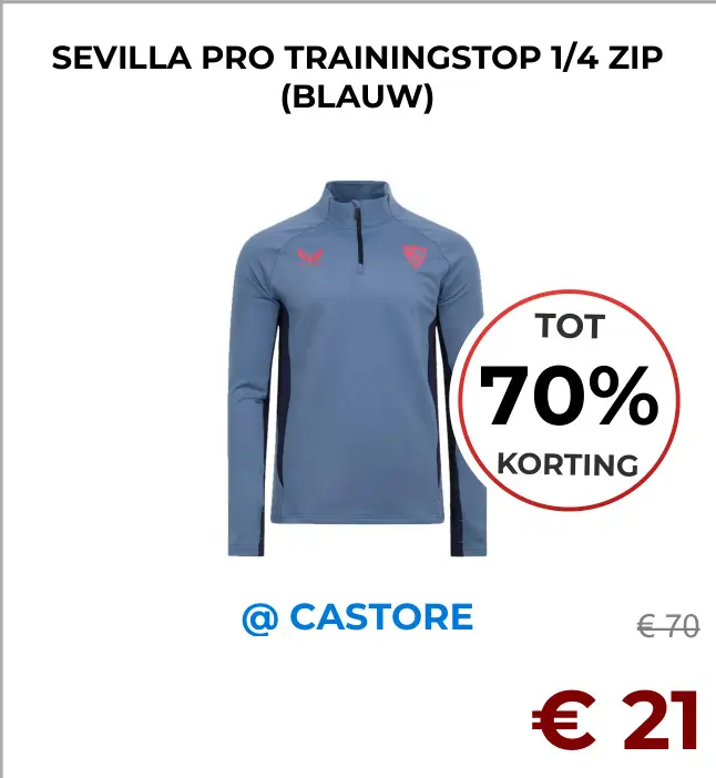 Aanbieding: Sevilla pro trainingstop 1/4 zip