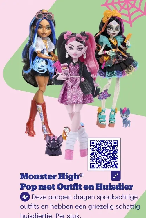 Promotie: Monster High® Pop met Outfit en Huisdier