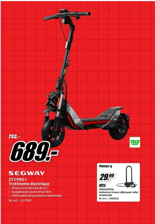Offre: ZT3 PRO I Trottinette électrique