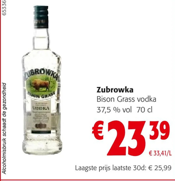 Aanbieding: Zubrowka Bison Grass vodka