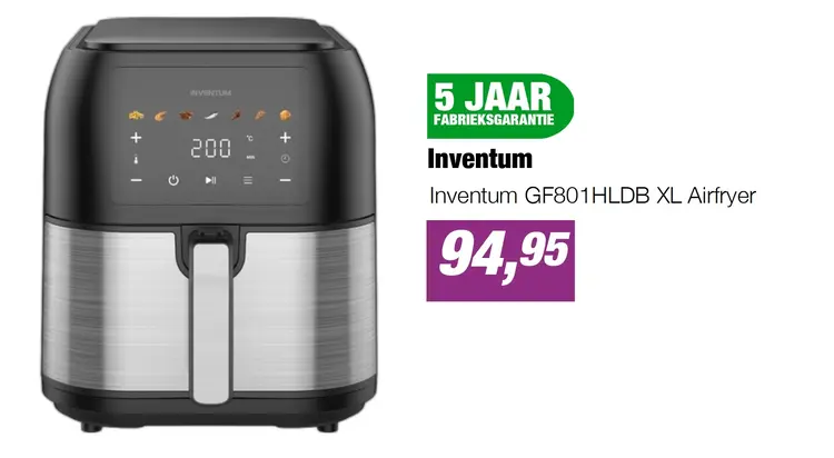 Aanbieding: Inventum GF801HLDB XL Airfryer
