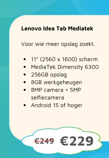 Aanbieding: Lenovo Idea Tab Mediatek