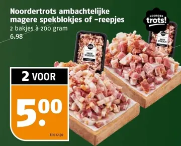 Aanbieding: Noordertrots ambachtelijke magere spekblokjes of -reepjes