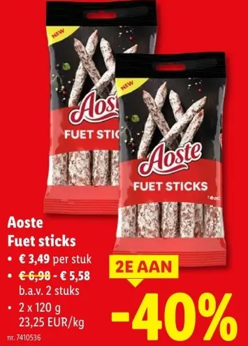 Aanbieding: Fuet sticks