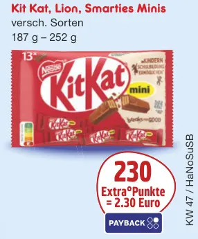 Aanbieding: Kit Kat, Lion, Smarties Minis