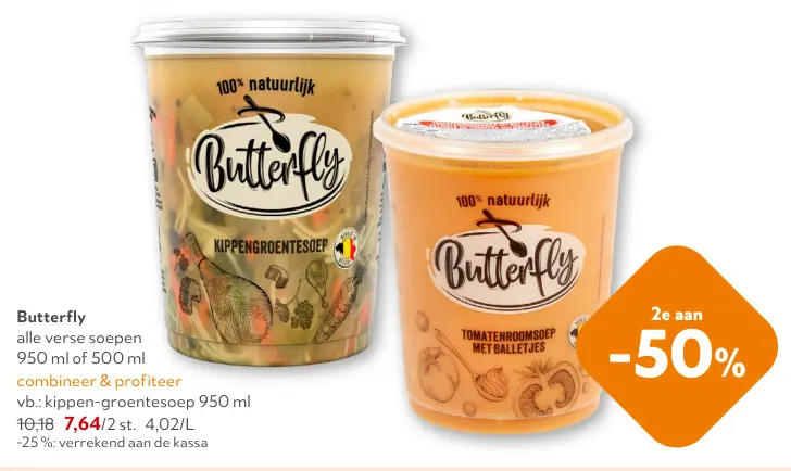 Promotie: Butterfly alle verse soepen