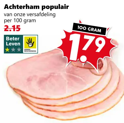 Aanbieding: Achterham populair