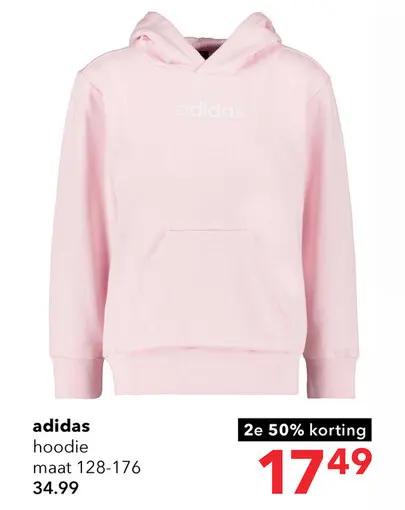 Aanbieding: Adidas Sportswear kinder hoodie lichtroze