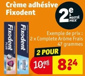 Offre: Crème adhésive